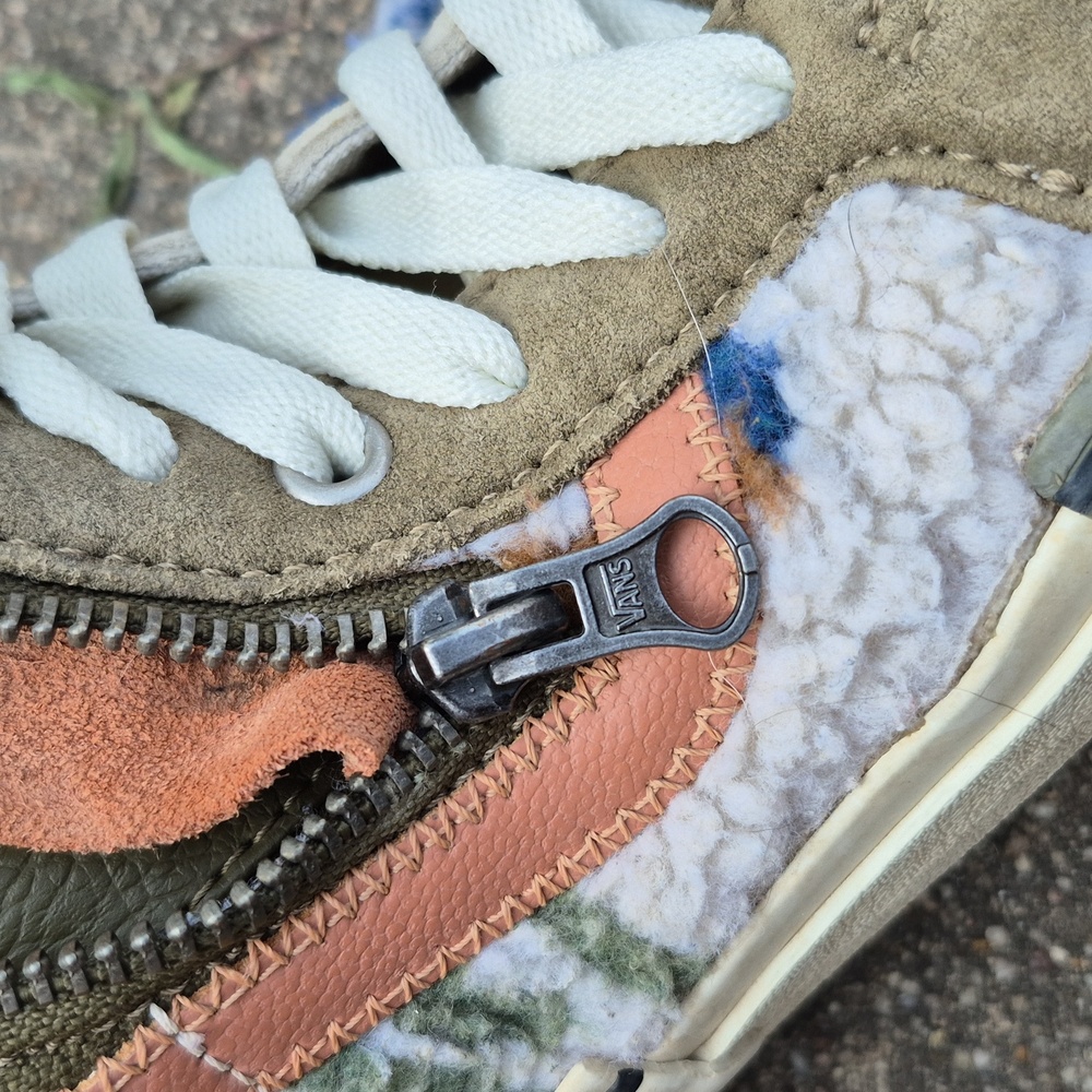 Vans Sneakers SK8-Hi Reissue Mixed Olive Blue‎ Suede Faux Fur Mens 6 Woman's 7.5 - Picture 11 of 14